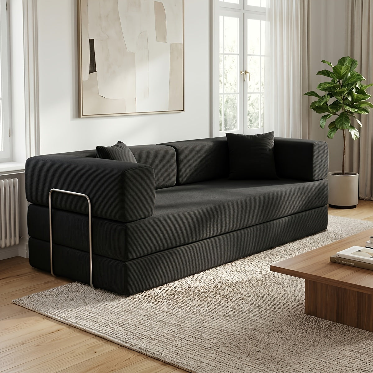 Convertible Modern Comfortable Cloud Couch - Modular Sofa with Cushion Pillows, Boneless Couch for Living Room, Living Room Furniture Set, Soft Deeply Cushions, Ready-to-Assemble, Memory Foam Filling, Modular Sofa Set, Thanksgiving Gift