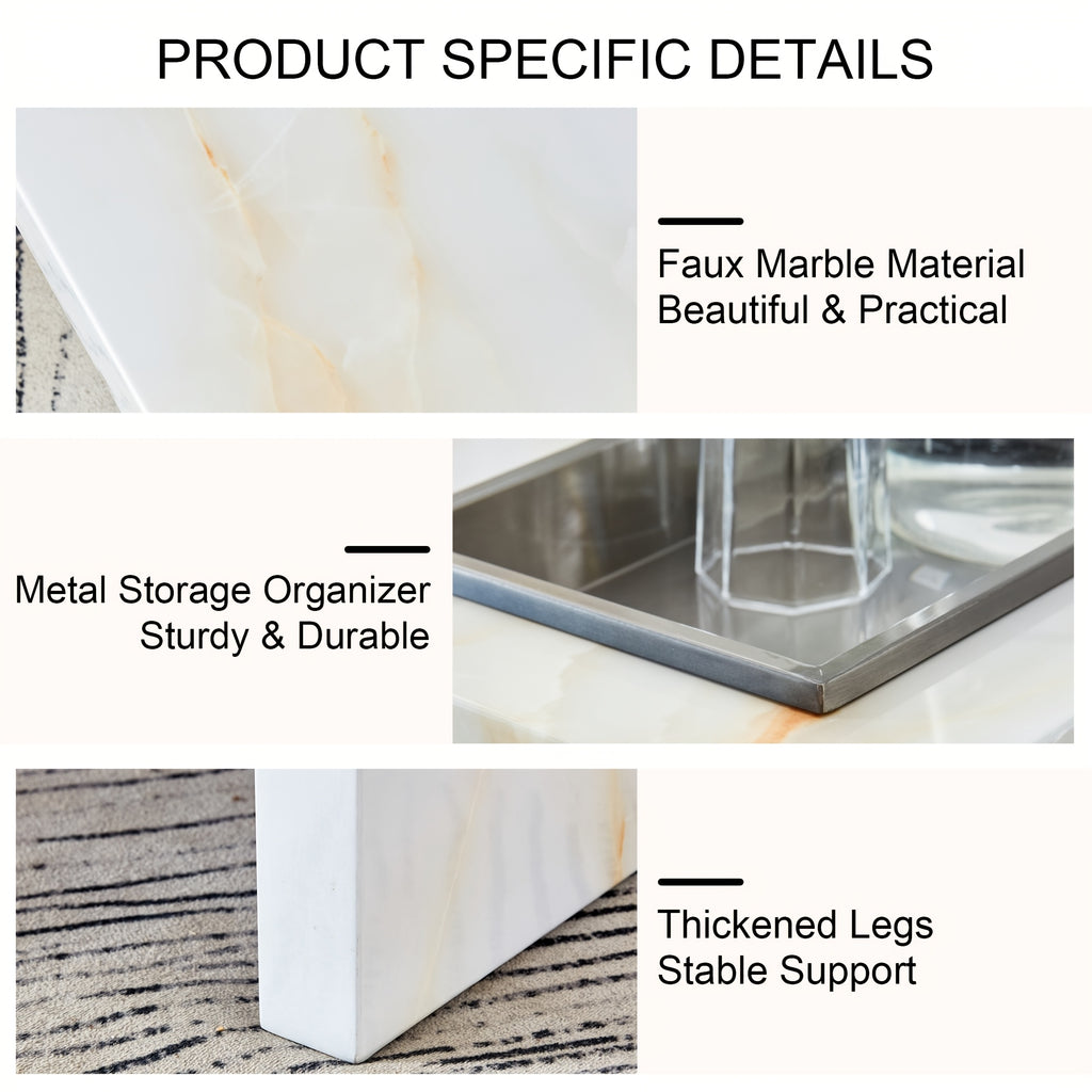 Modern Square Coffee Table, 31.4\
