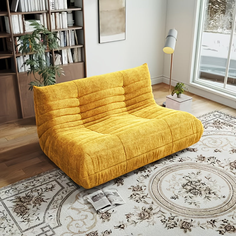 2-seat Lazy Sofa, Oversized Living Room Recliner, Teddy Velvet Fabric Double Sofa, Wear-resistant And Easy to Take Care Of, Sponge Support Is Not Easy to Collapse