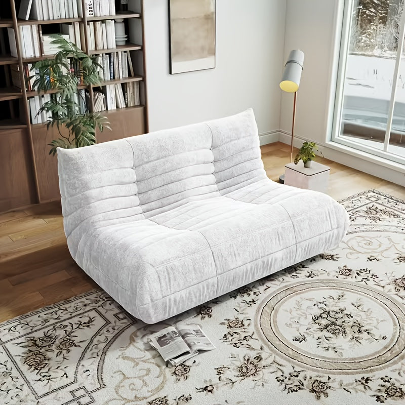 2-seat Lazy Sofa, Oversized Living Room Recliner, Teddy Velvet Fabric Double Sofa, Wear-resistant And Easy to Take Care Of, Sponge Support Is Not Easy to Collapse