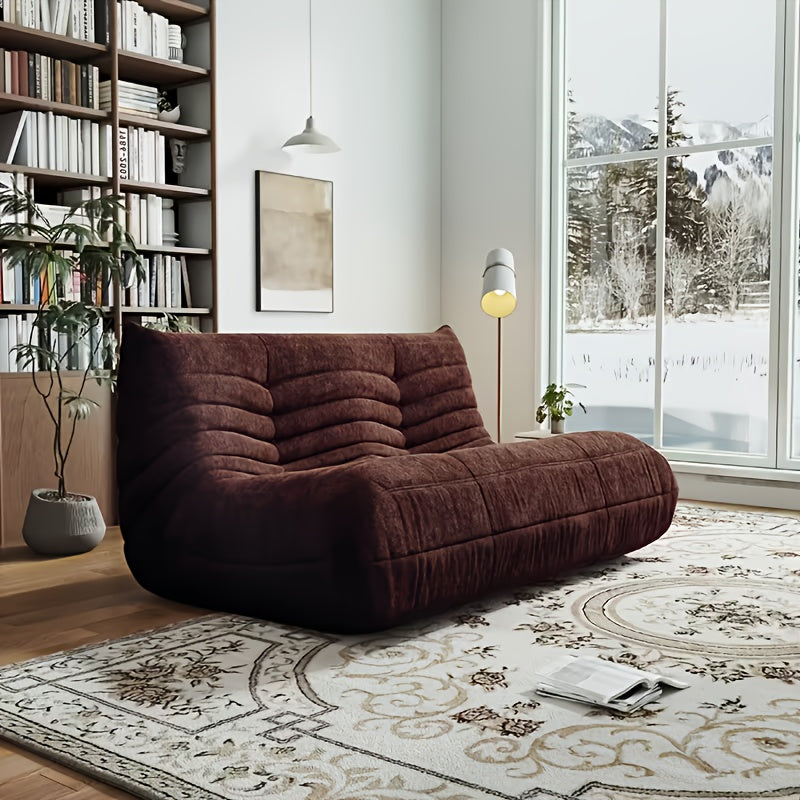2-seat Lazy Sofa, Oversized Living Room Recliner, Teddy Velvet Fabric Double Sofa, Wear-resistant And Easy to Take Care Of, Sponge Support Is Not Easy to Collapse