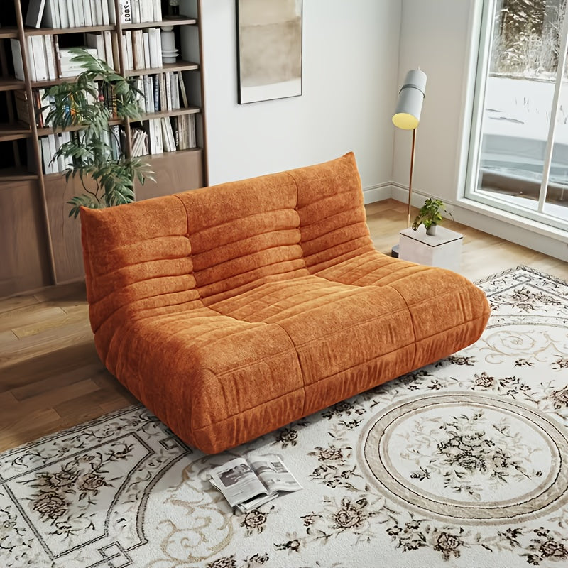 2-seat Lazy Sofa, Oversized Living Room Recliner, Teddy Velvet Fabric Double Sofa, Wear-resistant And Easy to Take Care Of, Sponge Support Is Not Easy to Collapse