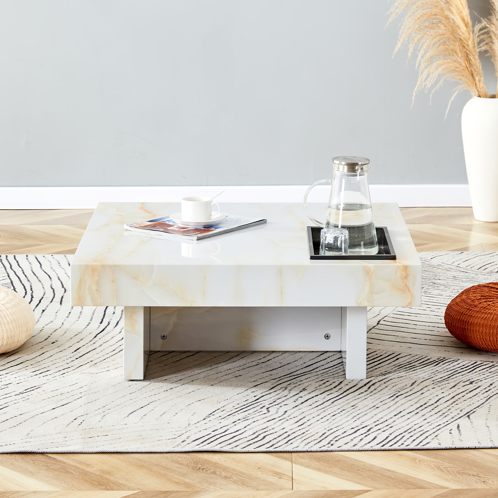 Modern Square Coffee Table, 31.4\