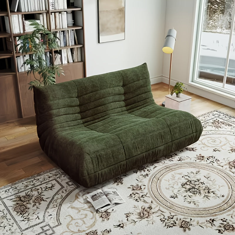 2-seat Lazy Sofa, Oversized Living Room Recliner, Teddy Velvet Fabric Double Sofa, Wear-resistant And Easy to Take Care Of, Sponge Support Is Not Easy to Collapse