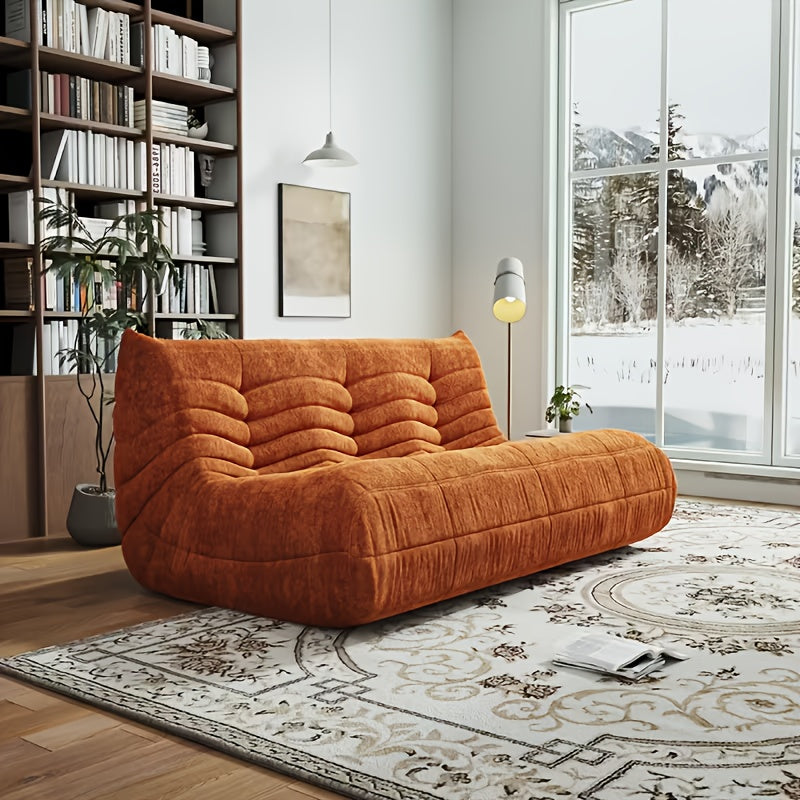 2-seat Lazy Sofa, Oversized Living Room Recliner, Teddy Velvet Fabric Double Sofa, Wear-resistant And Easy to Take Care Of, Sponge Support Is Not Easy to Collapse